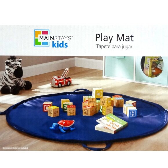 Mainstays Kids Play Mat 40" Toy Storage Zipper Storage Bag Travel Bag - Picture 2 of 5